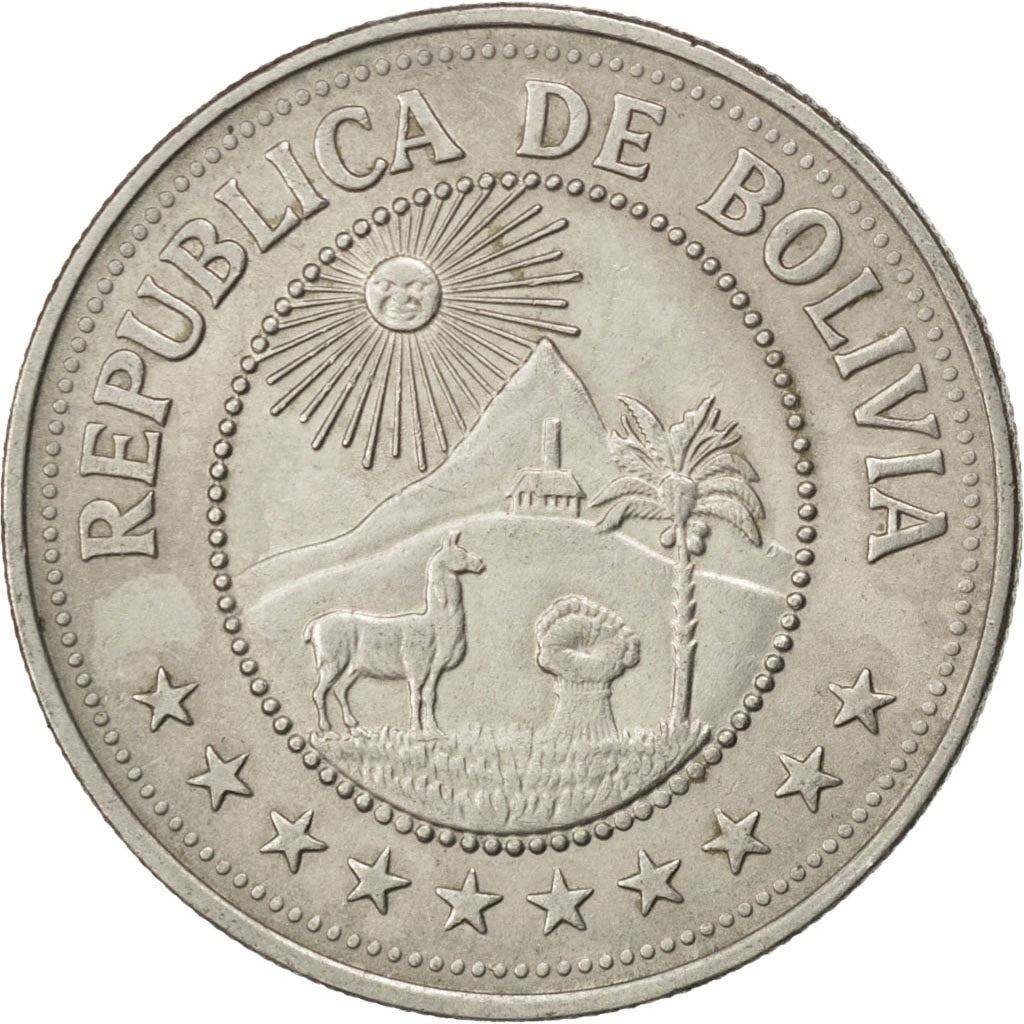 Bolivia | 5 Pesos Bolivianos | Coat of Arms | KM:197 | 1976-1980