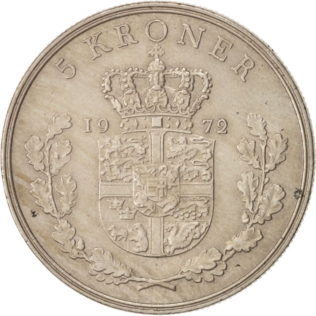 Denmark | 5 Kroner Coin | Frederik IX | Km:853 | 1960 - 1972