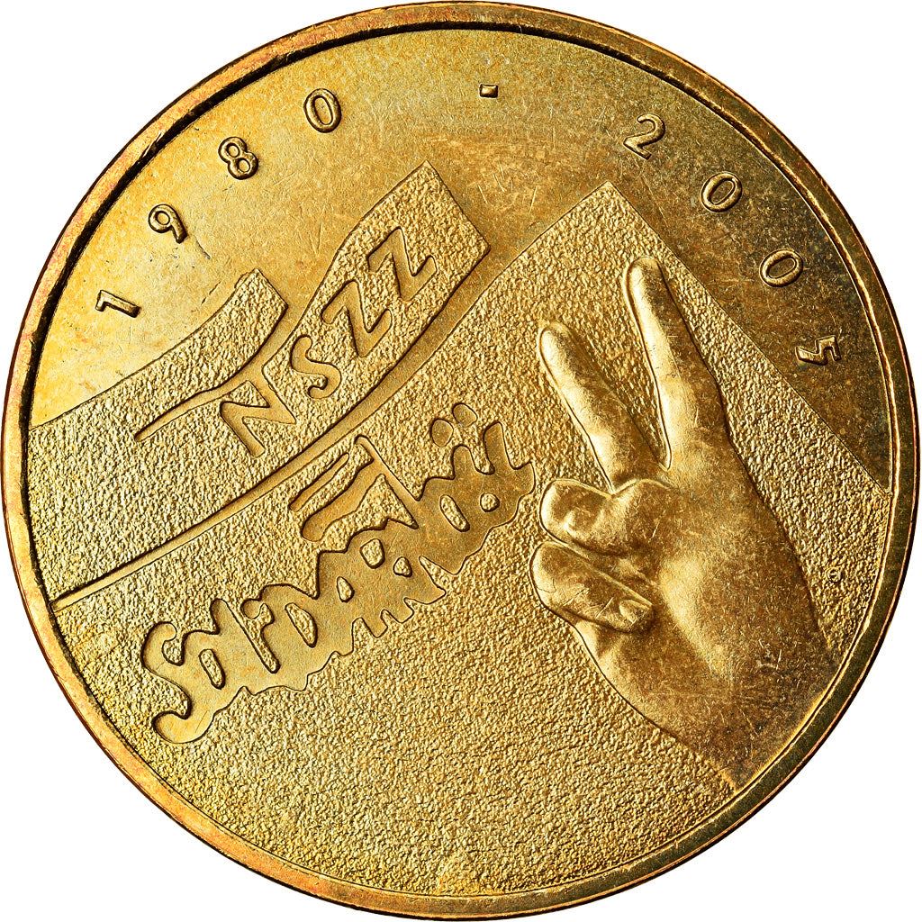Poland | 2 Zlotys Coin | Solidarność | Y:565 | 2005