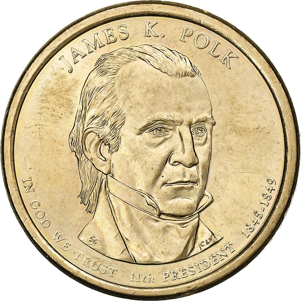 United States | 1 Dollar Coin | James K. Polk | Km:452 | 2009