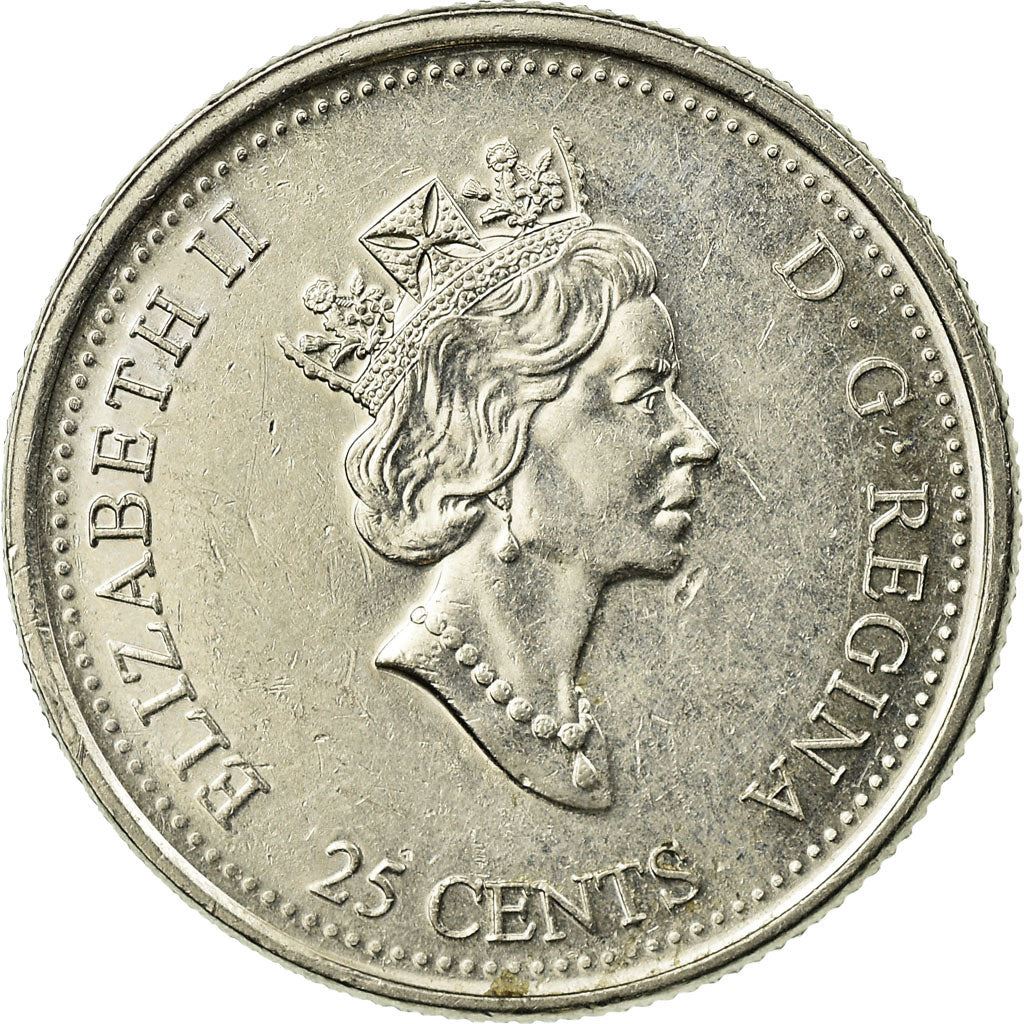 Canada | 25 Cents Coin | Steam Locomotive | Nickel | KM:347 | 1999