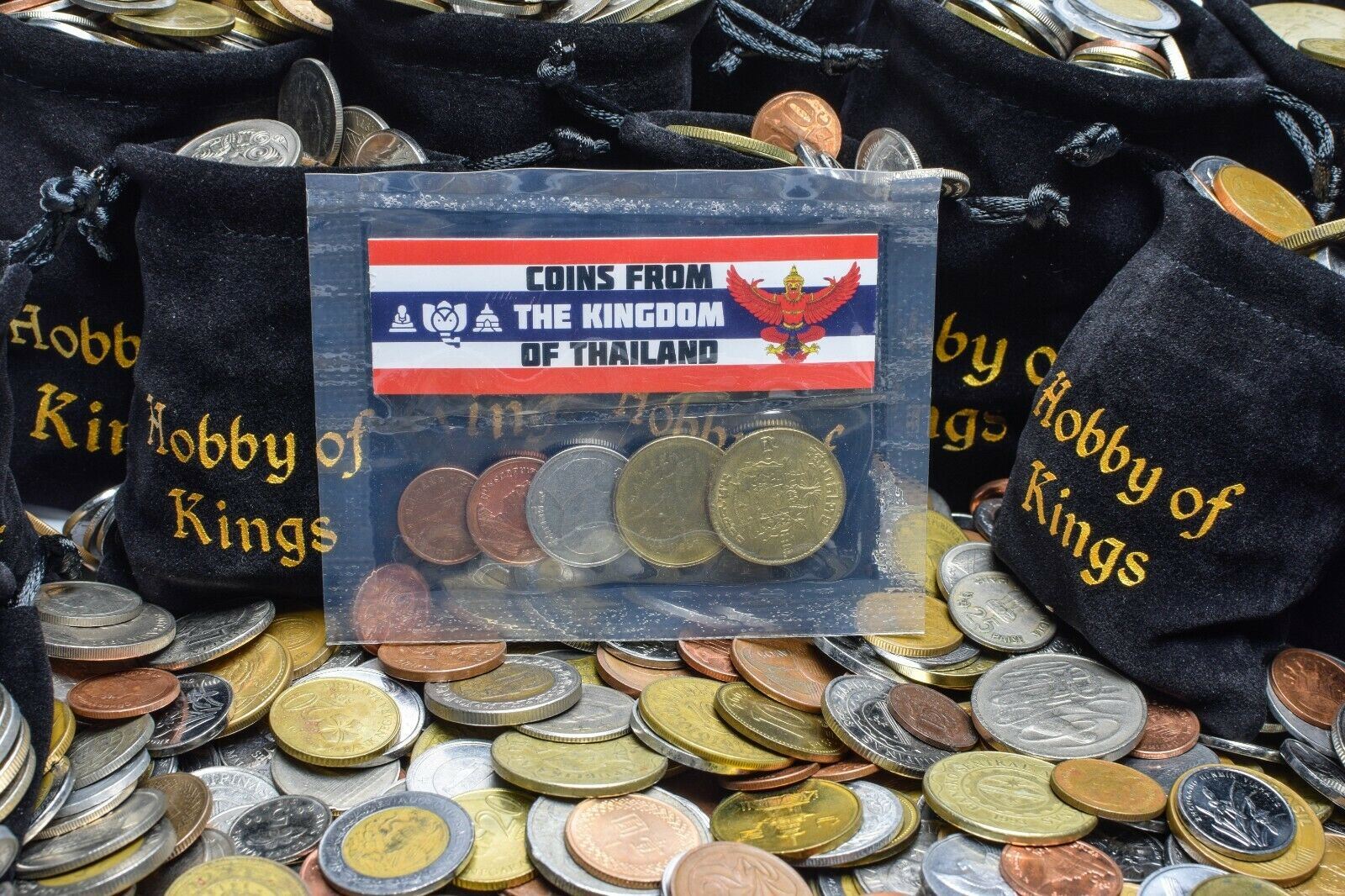 5 Mixed Coins From Thailand | Satang | Baht | Budhist Temples | Garuda | Rama IX | Rama X | 1950 - 2020