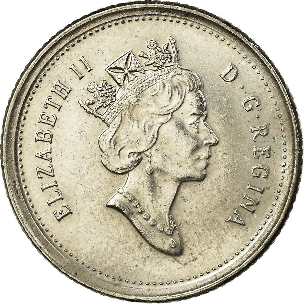 Canada | 10 Cents Coin | Nickel | 3rd portrait | KM:183 | 1990-2000