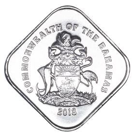 Bahamas | 15 Cents Coin | Hibiscus Flower | Flamingo | Marlin | KM230 | 2018