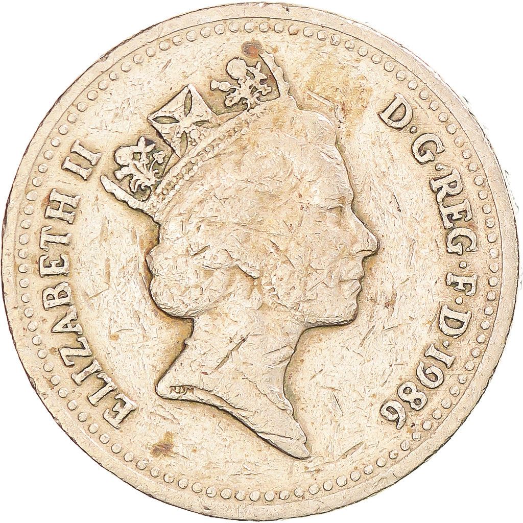 United Kingdom | 1 Pound Coin | Irish Flax | Km:946 | 1986 - 1991