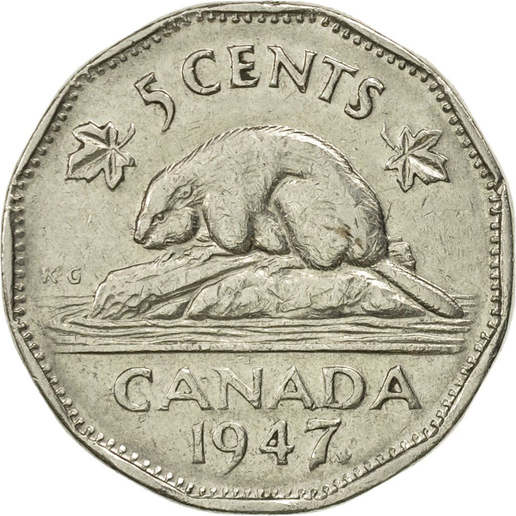 Canada | 5 Cents Coin | Nickel | KM:39a | 1946-1947