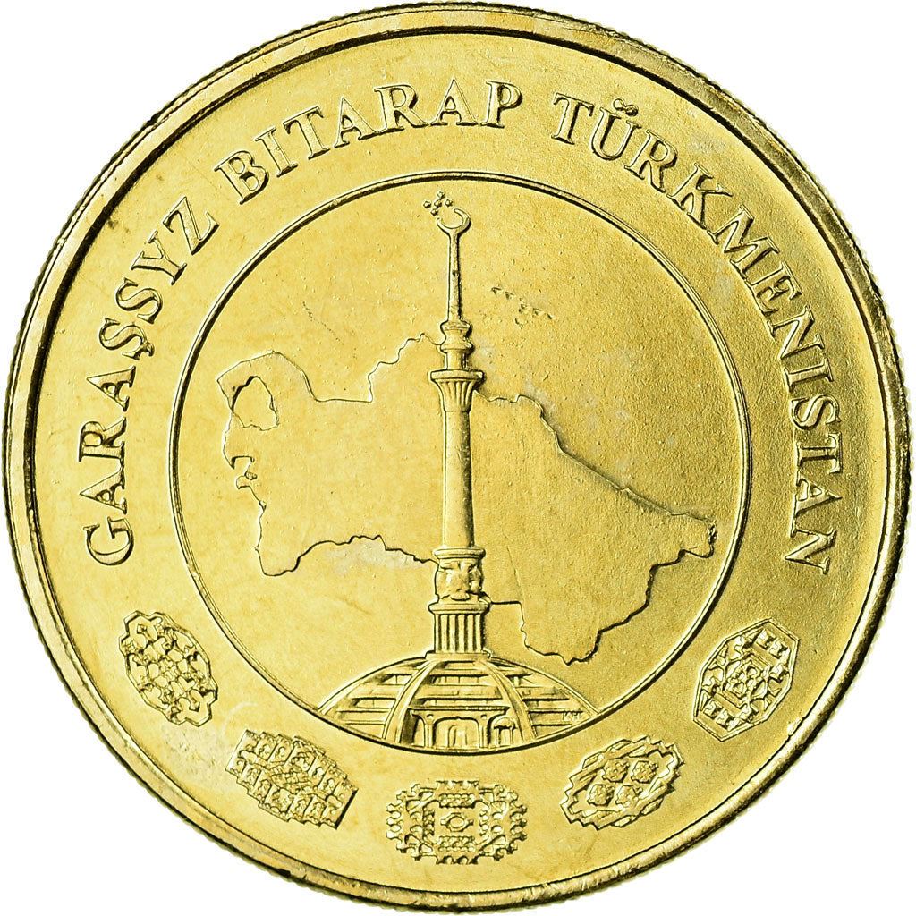 Turkmenistan 50 Tenne Coin | Independence Monument | KM100 | 2009