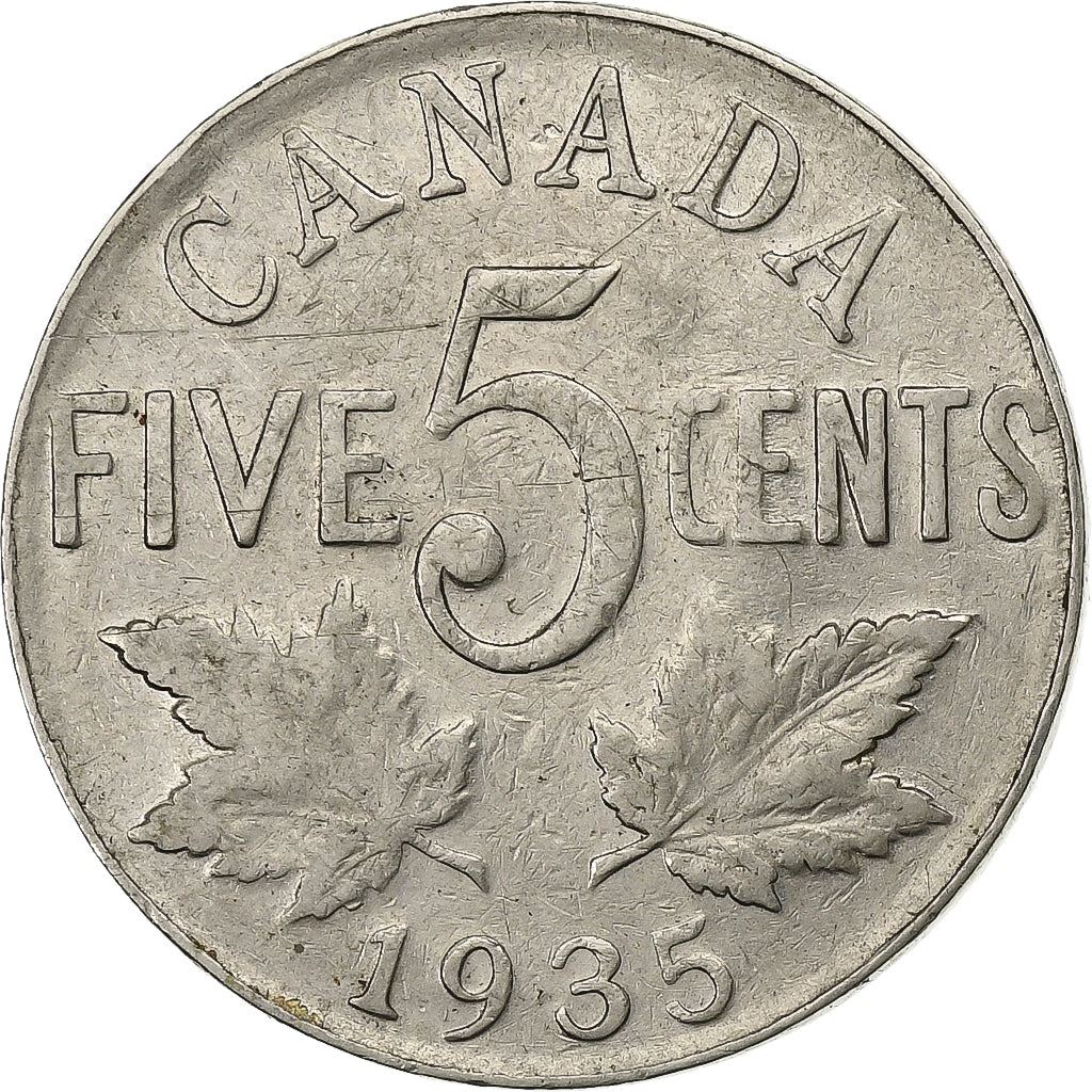 Canada | 5 Cents Coin | Nickel | KM:29 | 1922-1936
