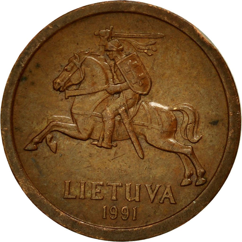 Lithuania Coin Lithuanian 10 Centų | Vytis | Knight | Horse | KM88 | 1991