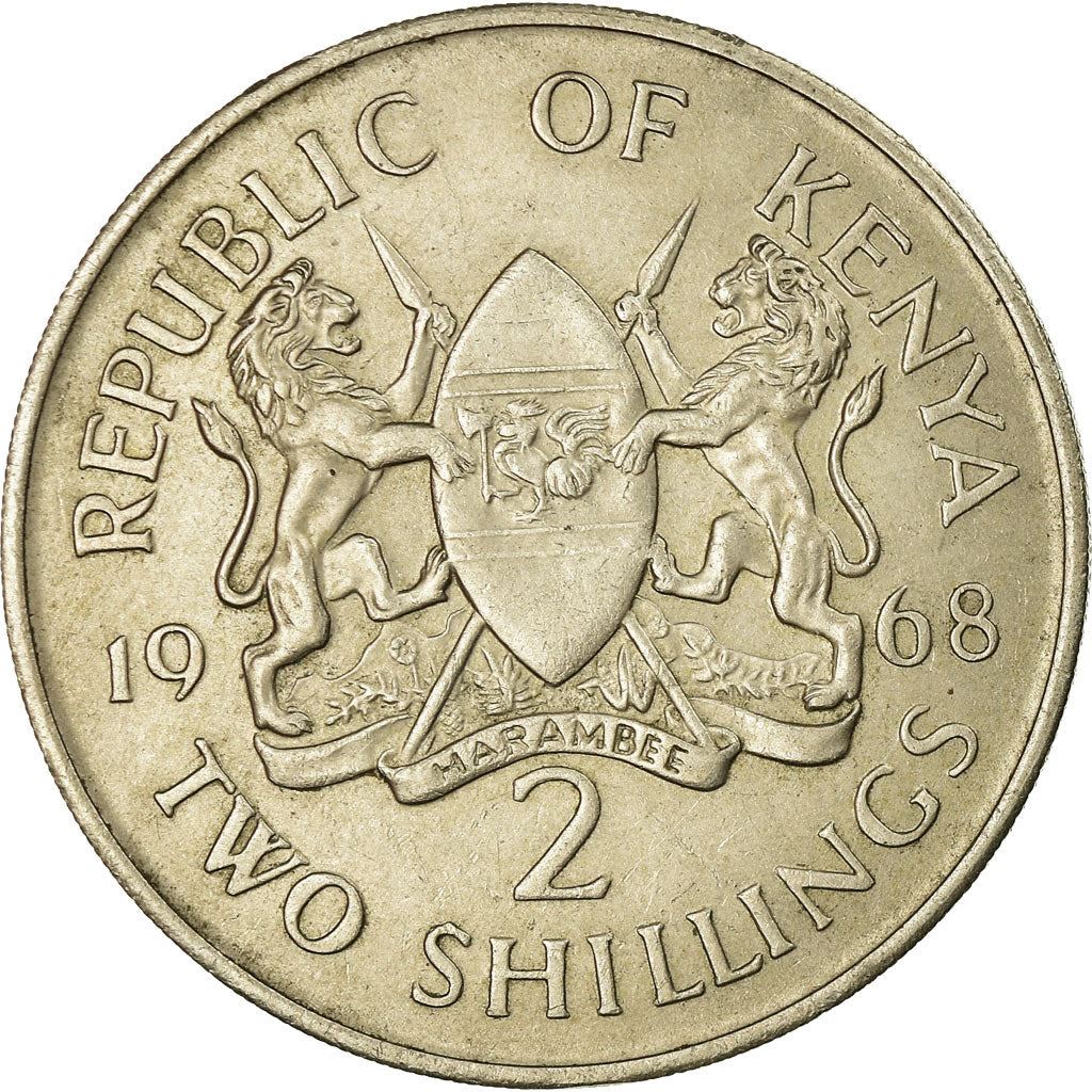 Kenya 2 Shillings Coin | KM6 | 1966 - 1968