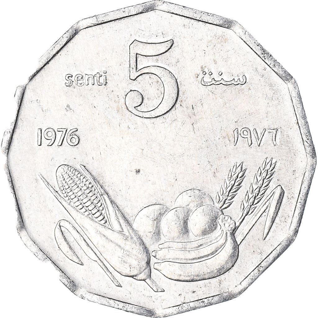 Somalia | 5 Senti Coin | FAO | Corn | Banana | Orange | Grain | Km:24 | 1976