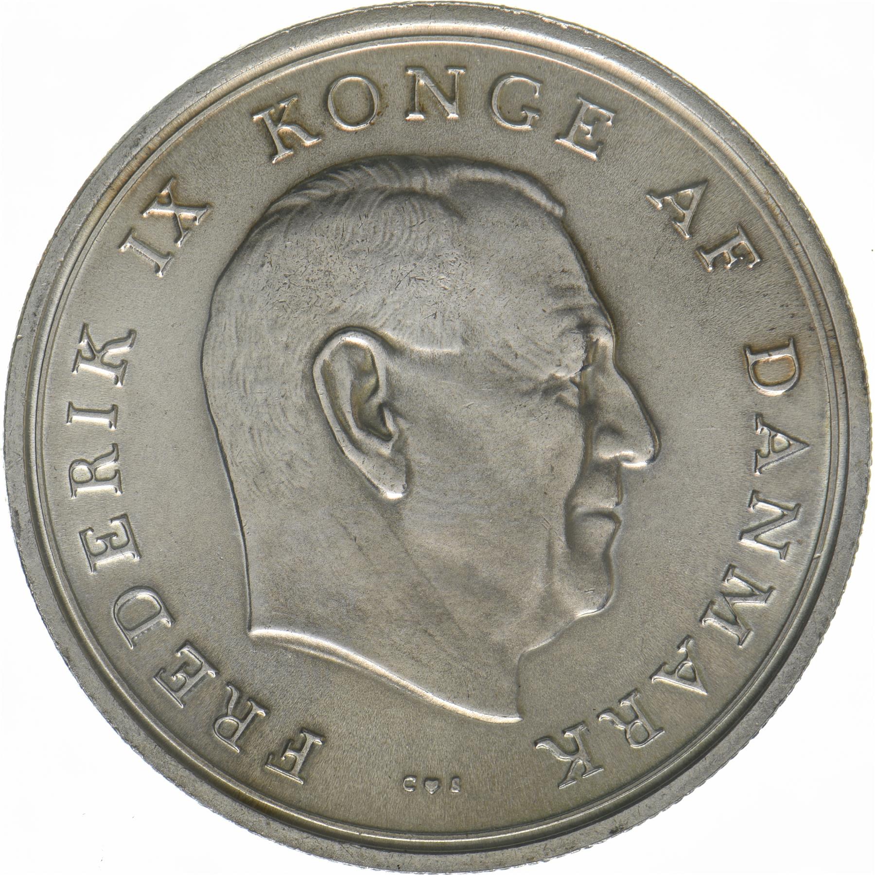Denmark | 10 Kroner Coin | Silver | Wedding of Princess Margrethe | KM:856 | 1967
