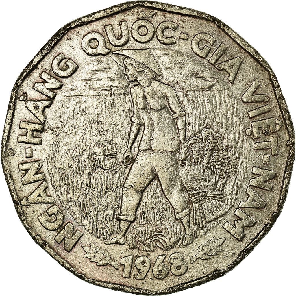 South Vietnam | 20 Dong Coin | Farmer | Km:10 | 1968