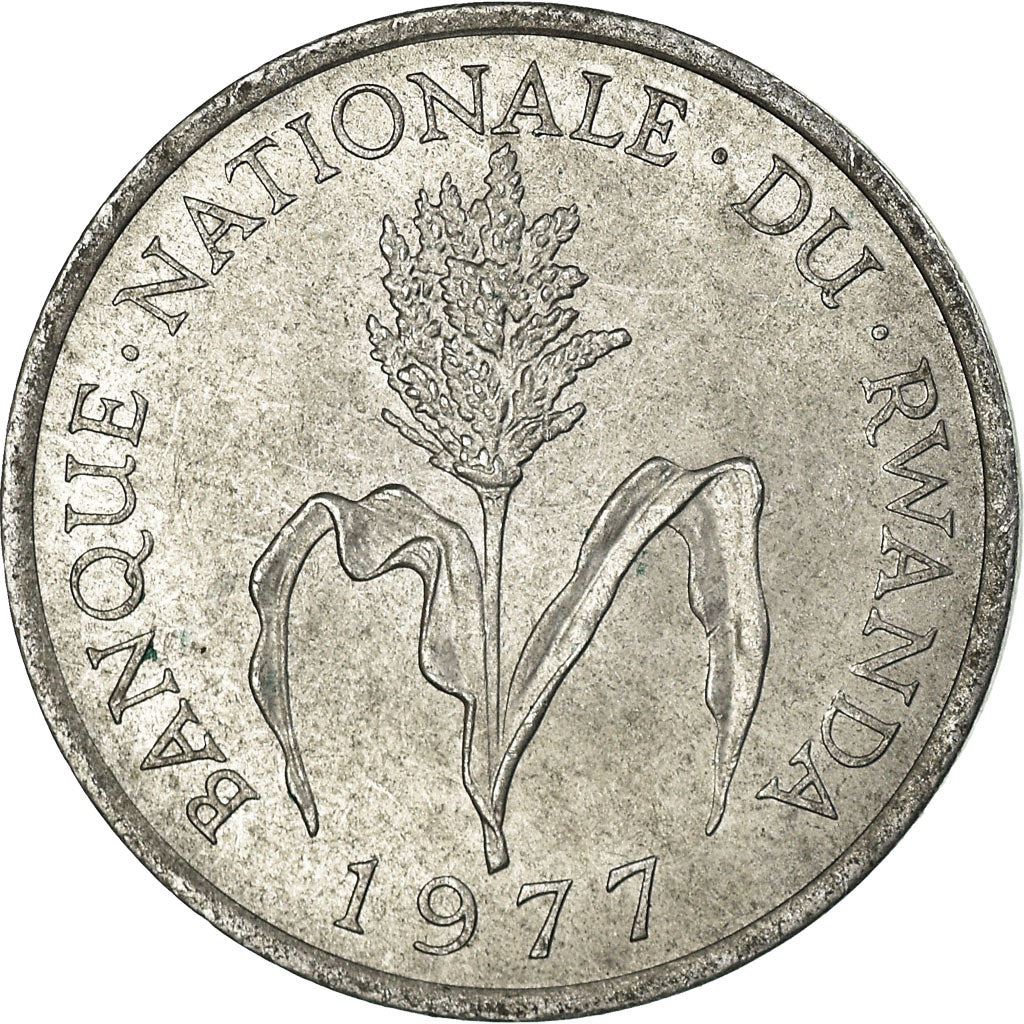 Rwanda | 1 Franc Coin | Millet Flower | Km:12 | 1974 - 1985
