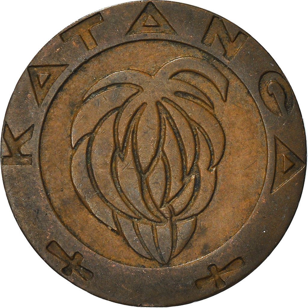 Congo > Katanga | 1 Franc Munt | Bananen | Km:1 | 1961