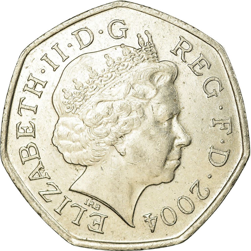 Regno Unito | Moneta da 50 Pence | Elizabeth II | Quarto ritratto | Miglio in quattro minuti | 2004 - 2009