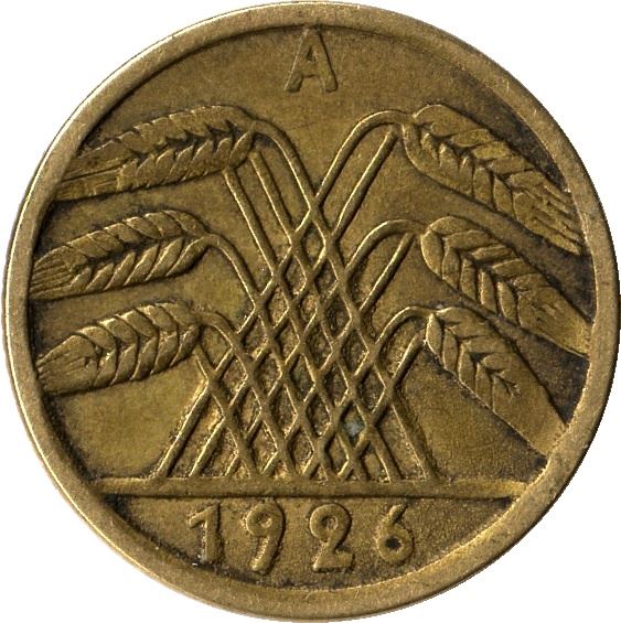 Weimarrepublikken 5 Reichspfennig Mønt | Tysk Rige | KM39 | 1924 - 1936