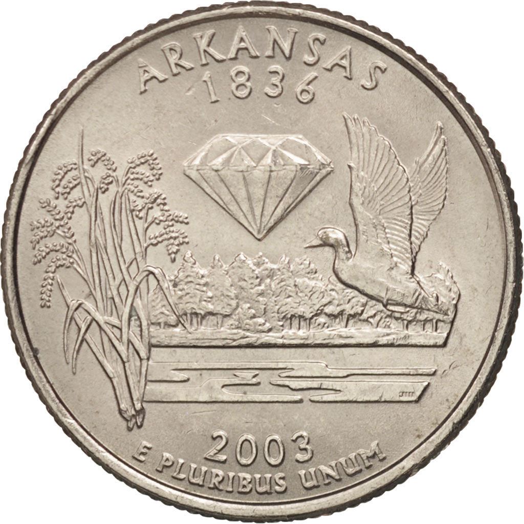 United States | 1/4 Dollar Coin | Arkansas | Km:347 | 2003