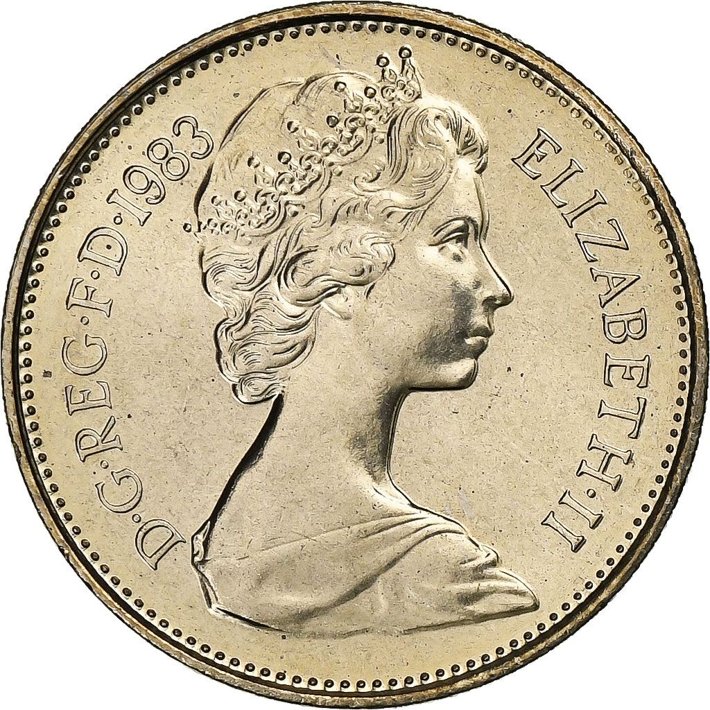 United Kingdom | 5 Pence Coin | Elizabeth II | Km:929 | 1982 - 1984