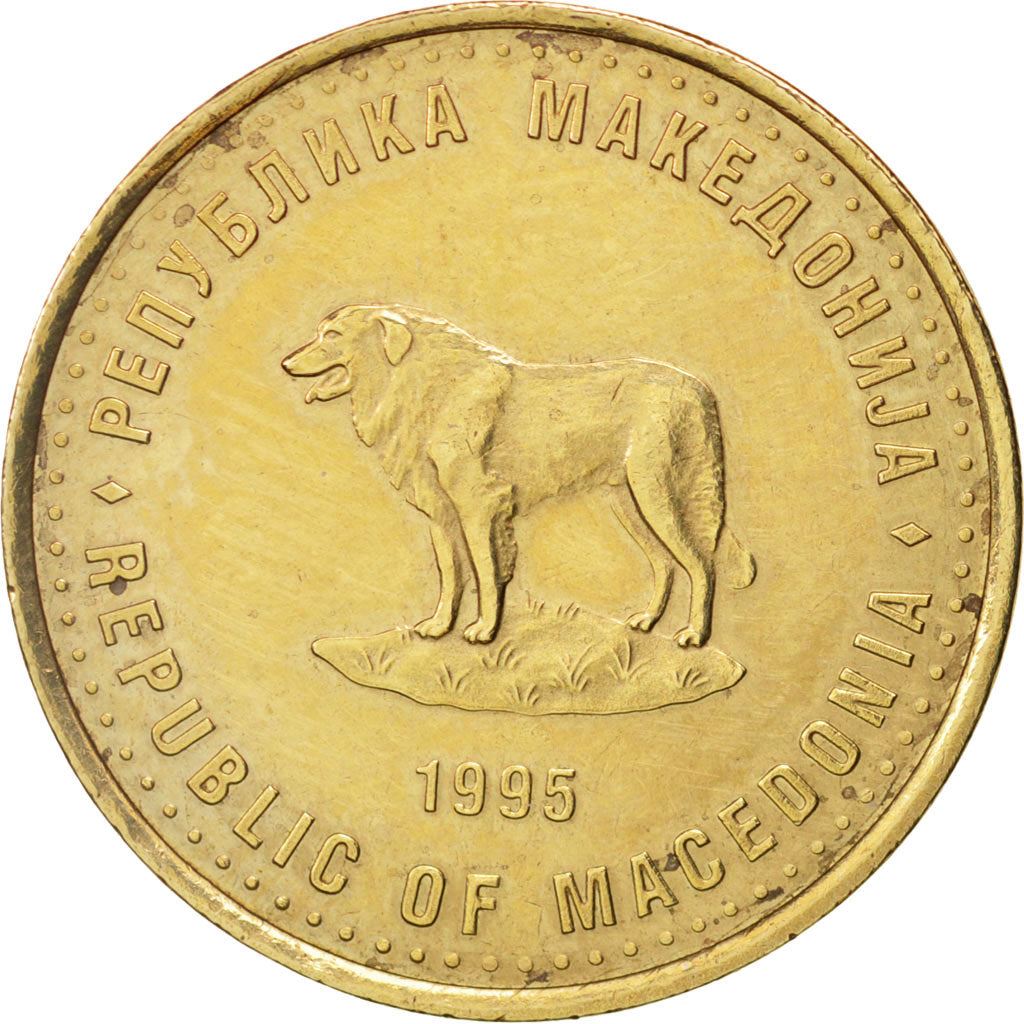 North Macedonia 1 Denar Coin | FAO | Sarplaninac | KM5 | 1995