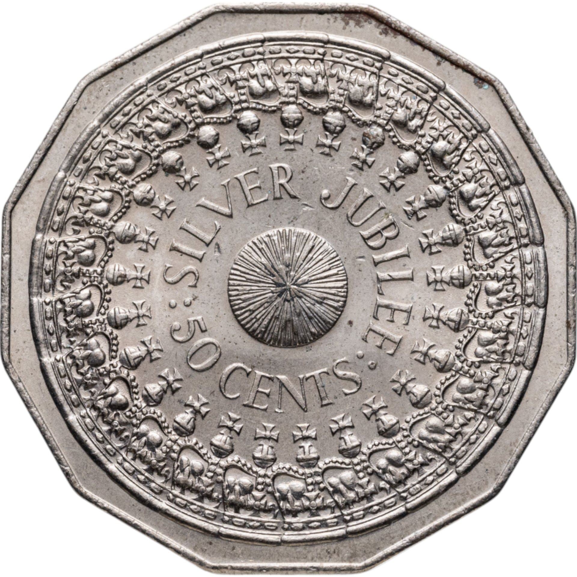 Australia | 50 Cents Coin | Silver Jubilee | KM:70 | 1977