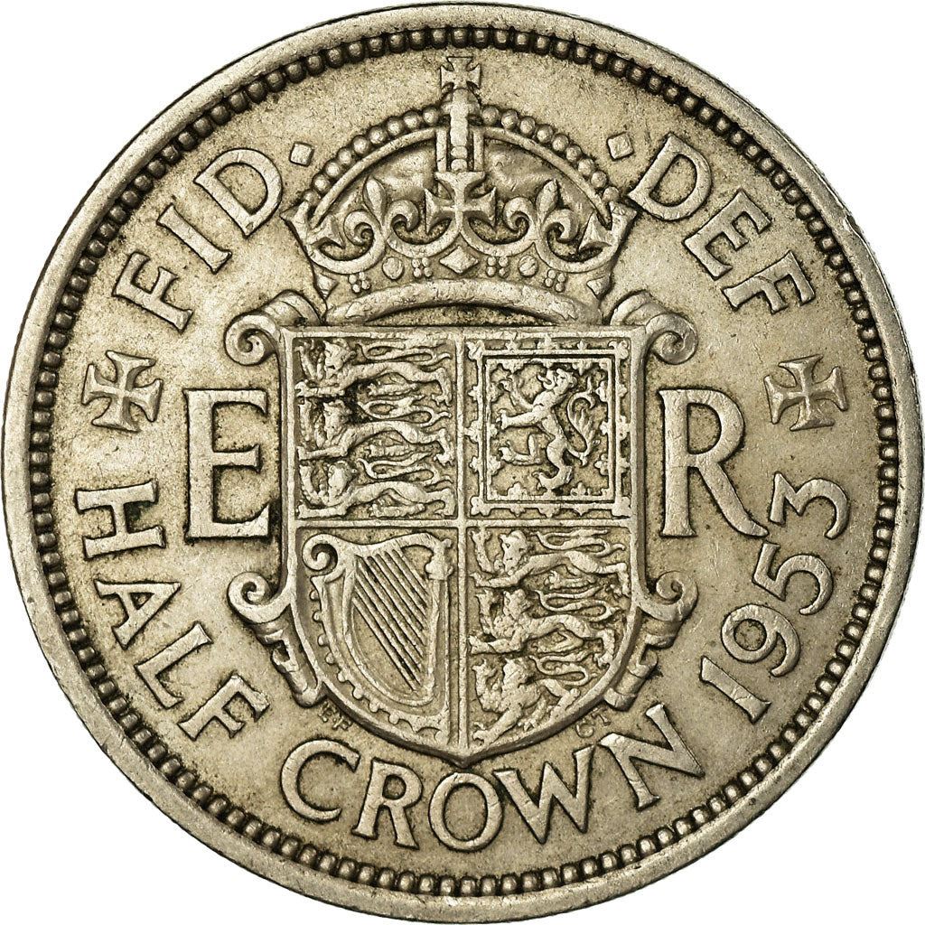 United Kingdom | 1/2 Crown Coin | Elizabeth II | Km:893 | 1953