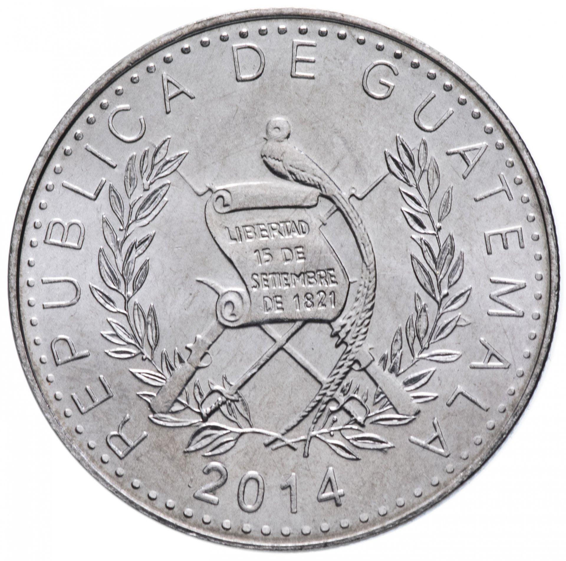 Guatemala | 10 Centavos Coin | Mayan Pillar | Km:277.6A | 2009 - 2022