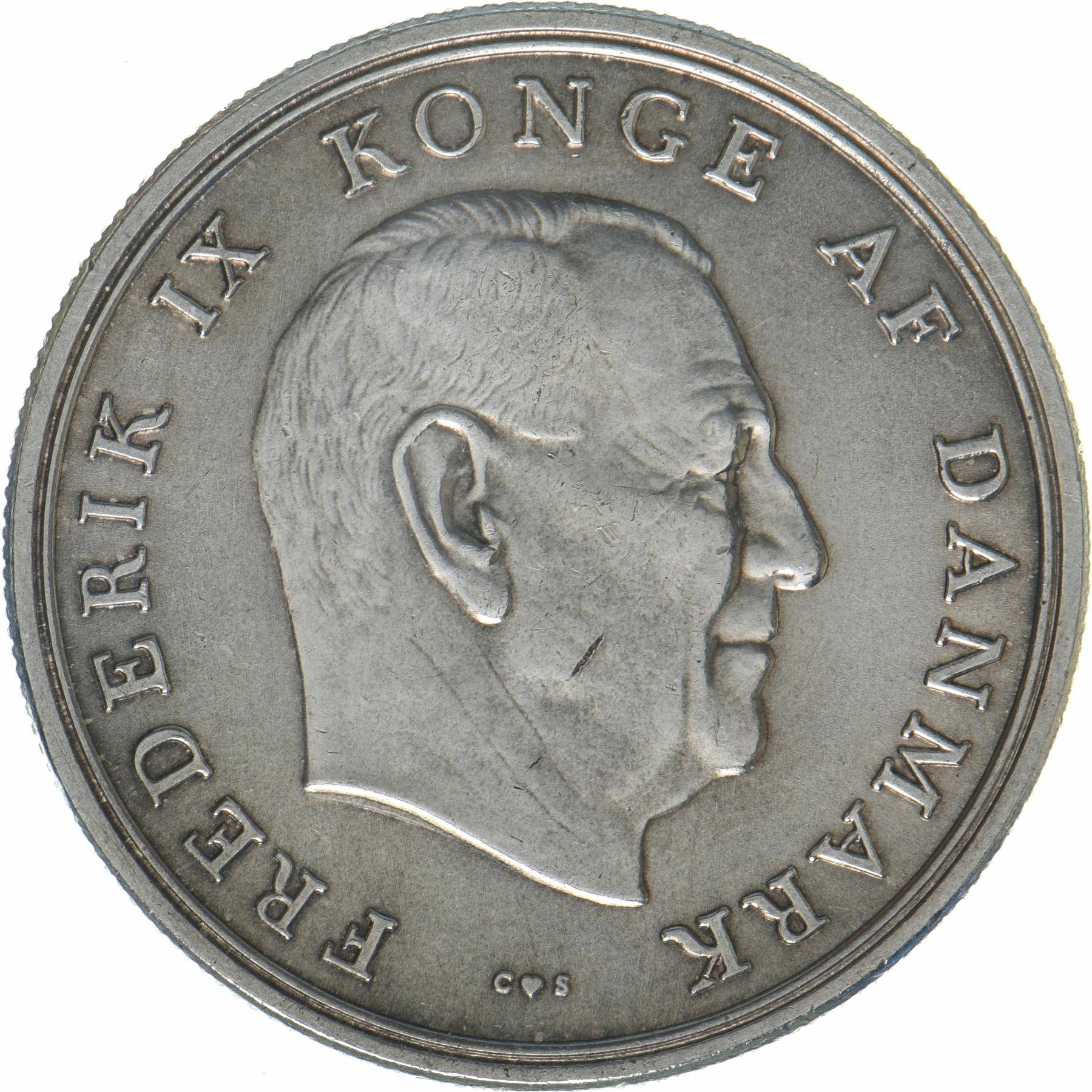 Denmark | 5 Kroner Coin | Silver | Wedding of Princess Anne Marie | KM:854 | 1964