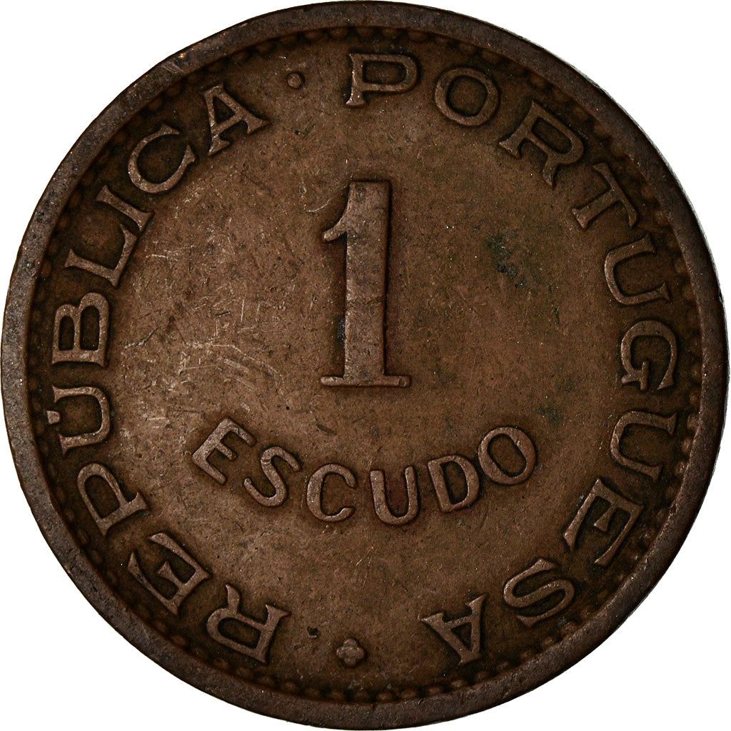 Mozambique 1 Escudo Coin | Military Order Of Christ | KM82 | 1953 - 1974