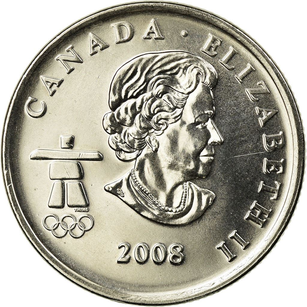 Canada | 25 Cents Coin | Nickel plated steel | Freestyle Skiing | KM:765 | 2008