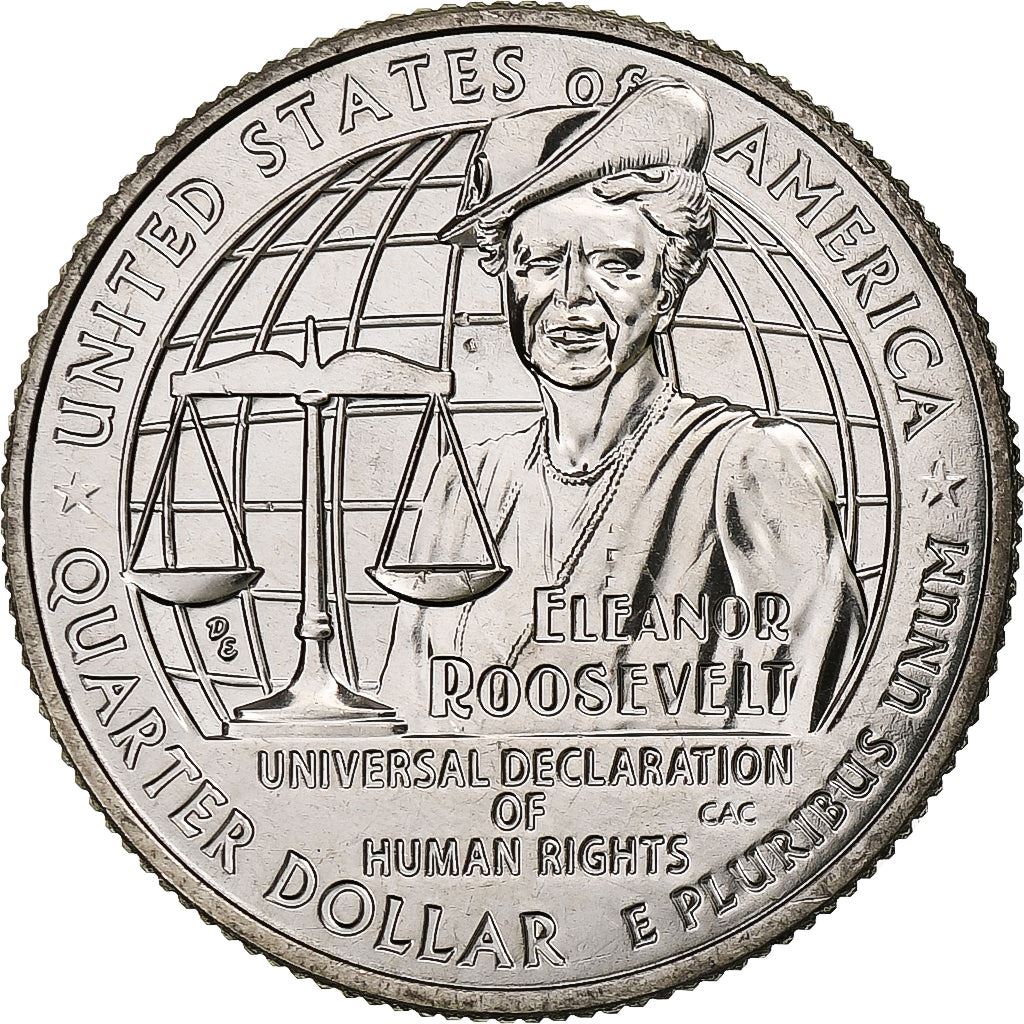 United States | 1/4 Dollar Coin | Eleanor Roosevelt | Km:782 | 2023