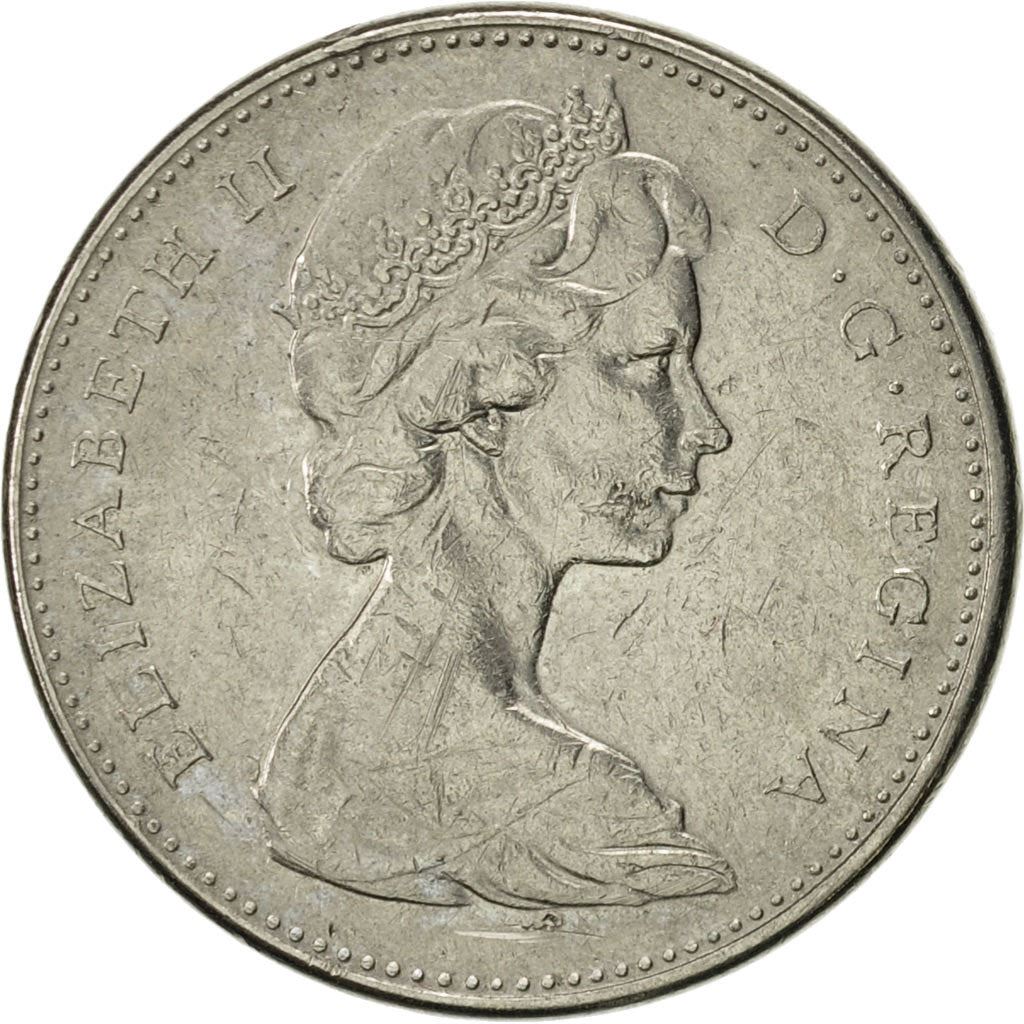 Canada | 5 Cents Coin | Nickel | 2nd portrait | KM:60.1 | 1965-1978