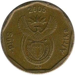 South Africa 20 Cents Afrikaans Legend - Suid-Afrika Coin KM293 2005 - 2018
