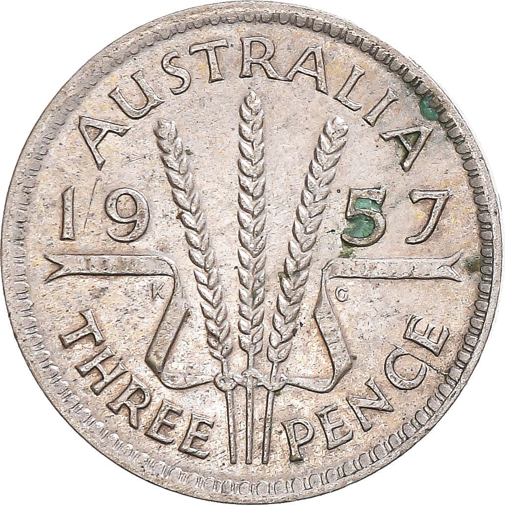 Australia | 3 Pence Coin | Wheat stalks | Km:57 | 1955 - 1964