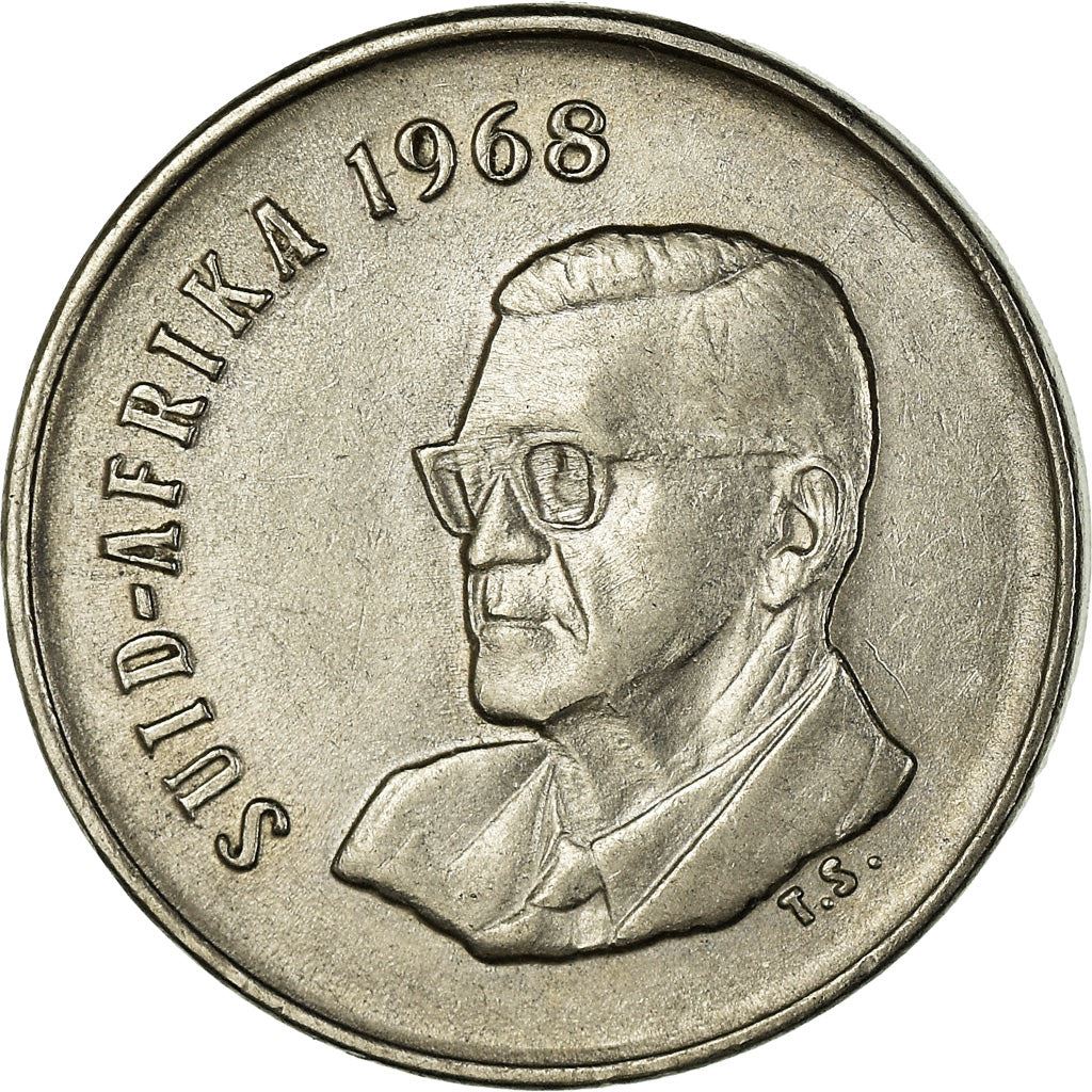 South Africa 5 Cents Coin | Charles Swart | Afrikaans Legend - SUID-AFRIKA | KM76.2 | 1968
