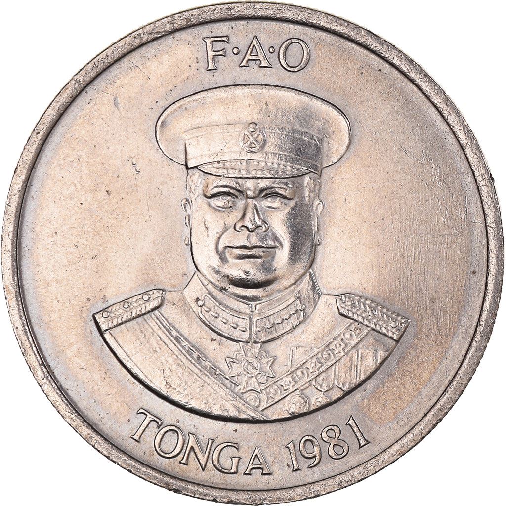 Tonga | Moneta da 10 Seniti | Re Tupou IV | Banana | FAO | Km:69 | 1981 - 1996