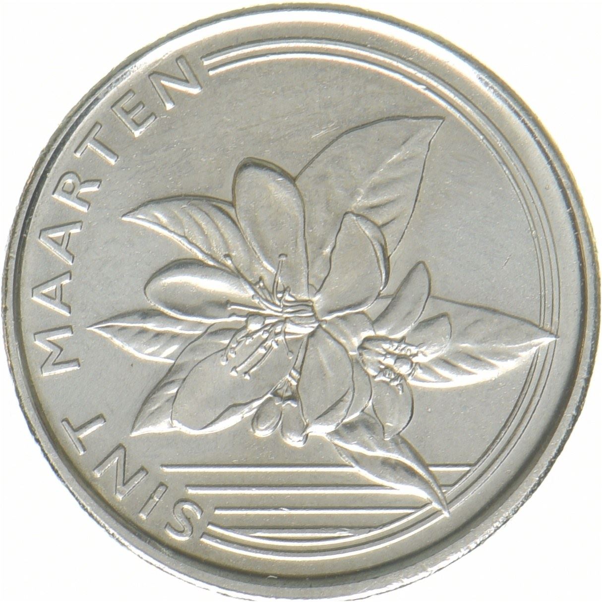Curaçao | 1 Cent Coin | Orange blossom | Nickel plated steel | UC:1 | 2025