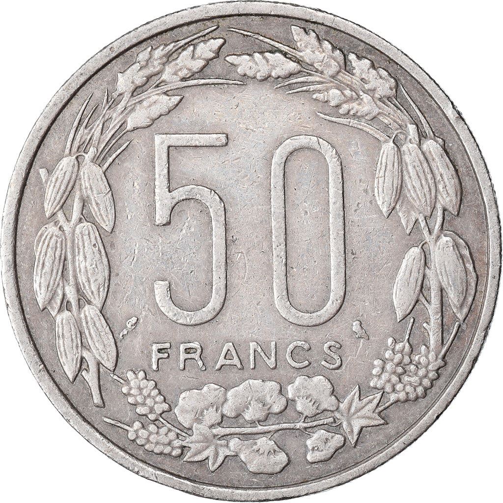 Central African States | 50 Francs Cfa Coin | Antelope | Crops | Km:3 | 1961 - 1963