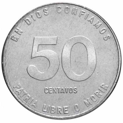 Nicaragua Coin Nicaraguan 50 Centavos Coin | Augusto Nicolas Sandino | KM42a | 1983 - 1985