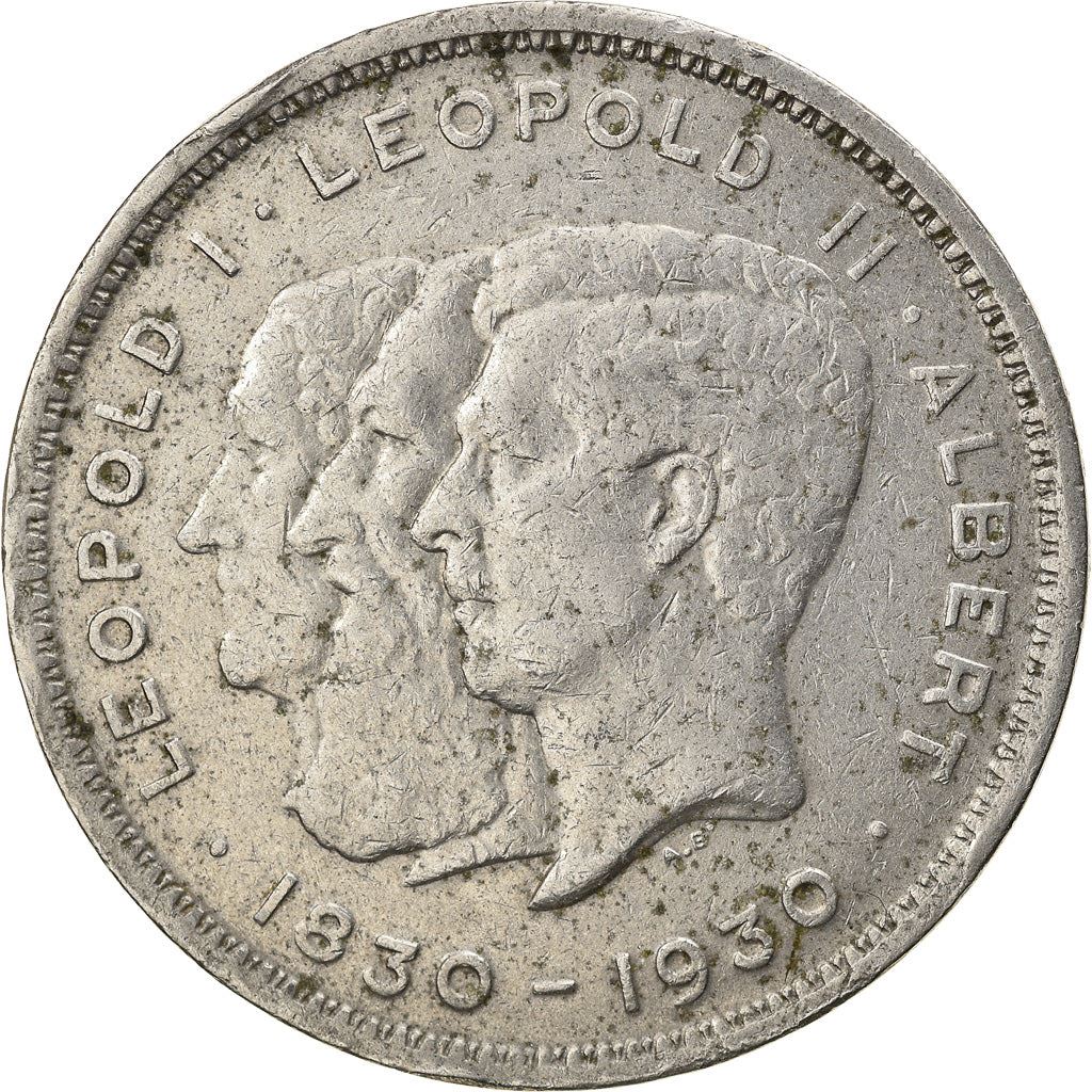 Belgian 2 Belga / 10 Francs Coin | Albert I Belgique | Laurel | KM99 | 1930