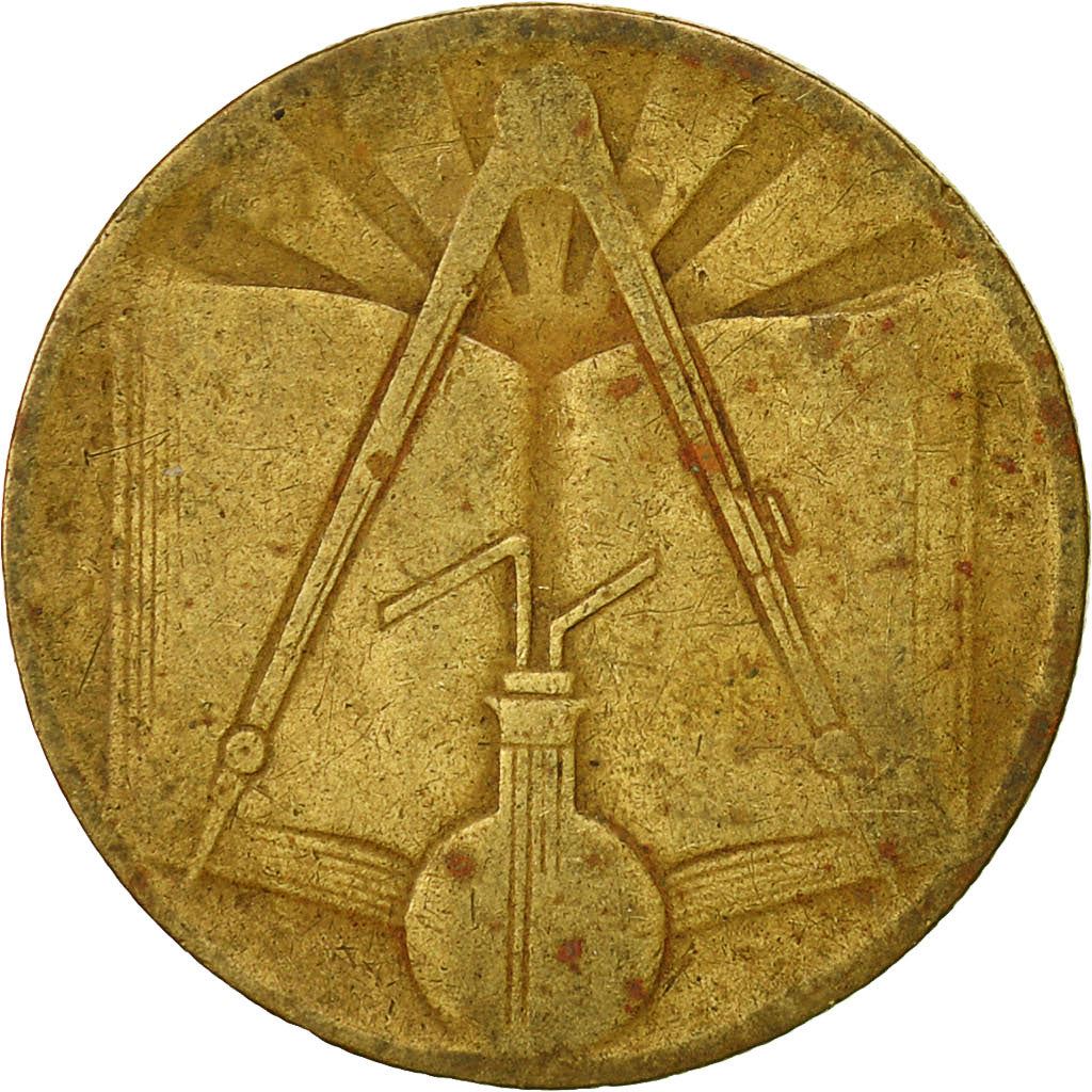 Algeria | 50 Centimes Coin | Nickel Brass | Sun | Science | Km:102 | 1971 - 1973
