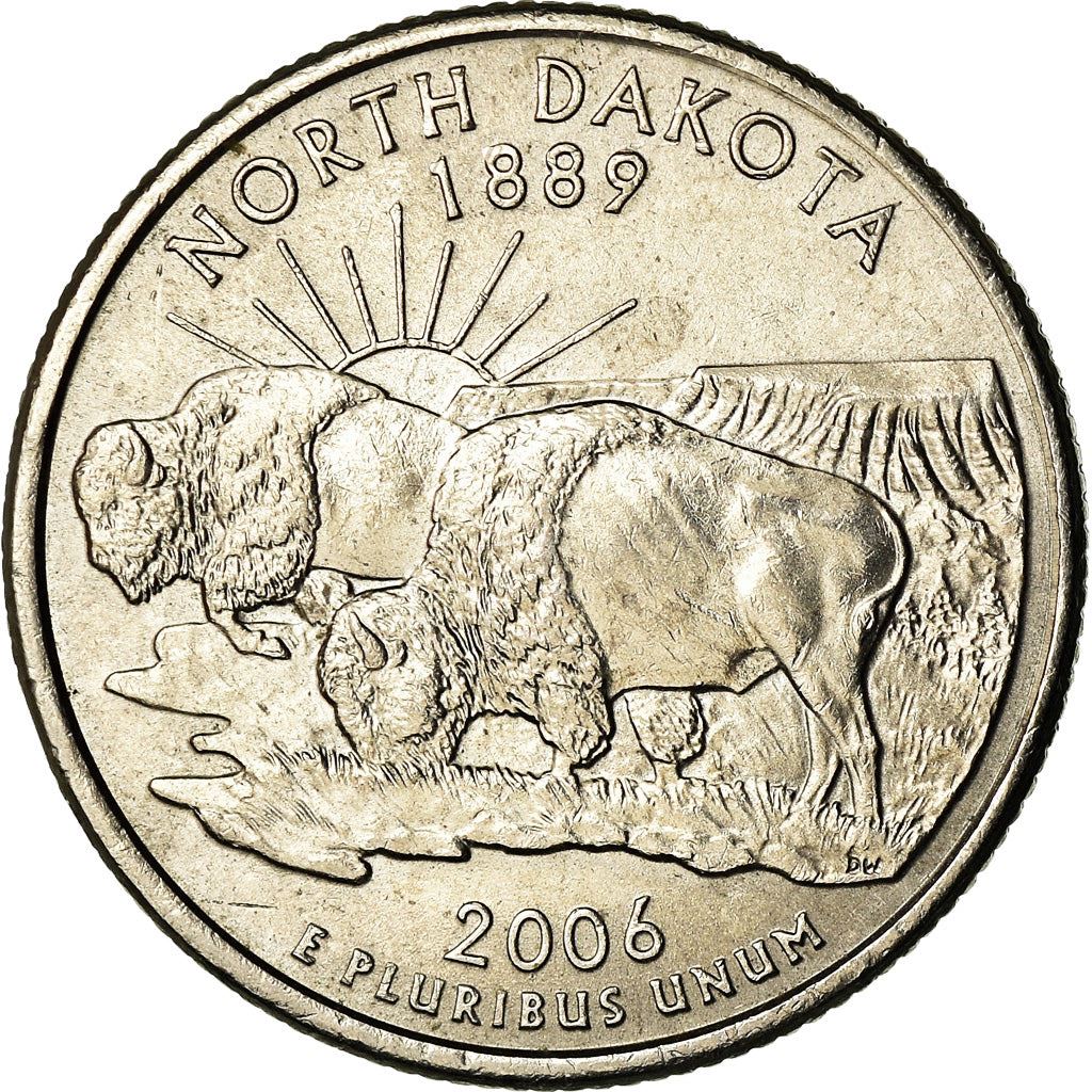 United States | 1/4 Dollar Coin | North Dakota | Km:385 | 2006