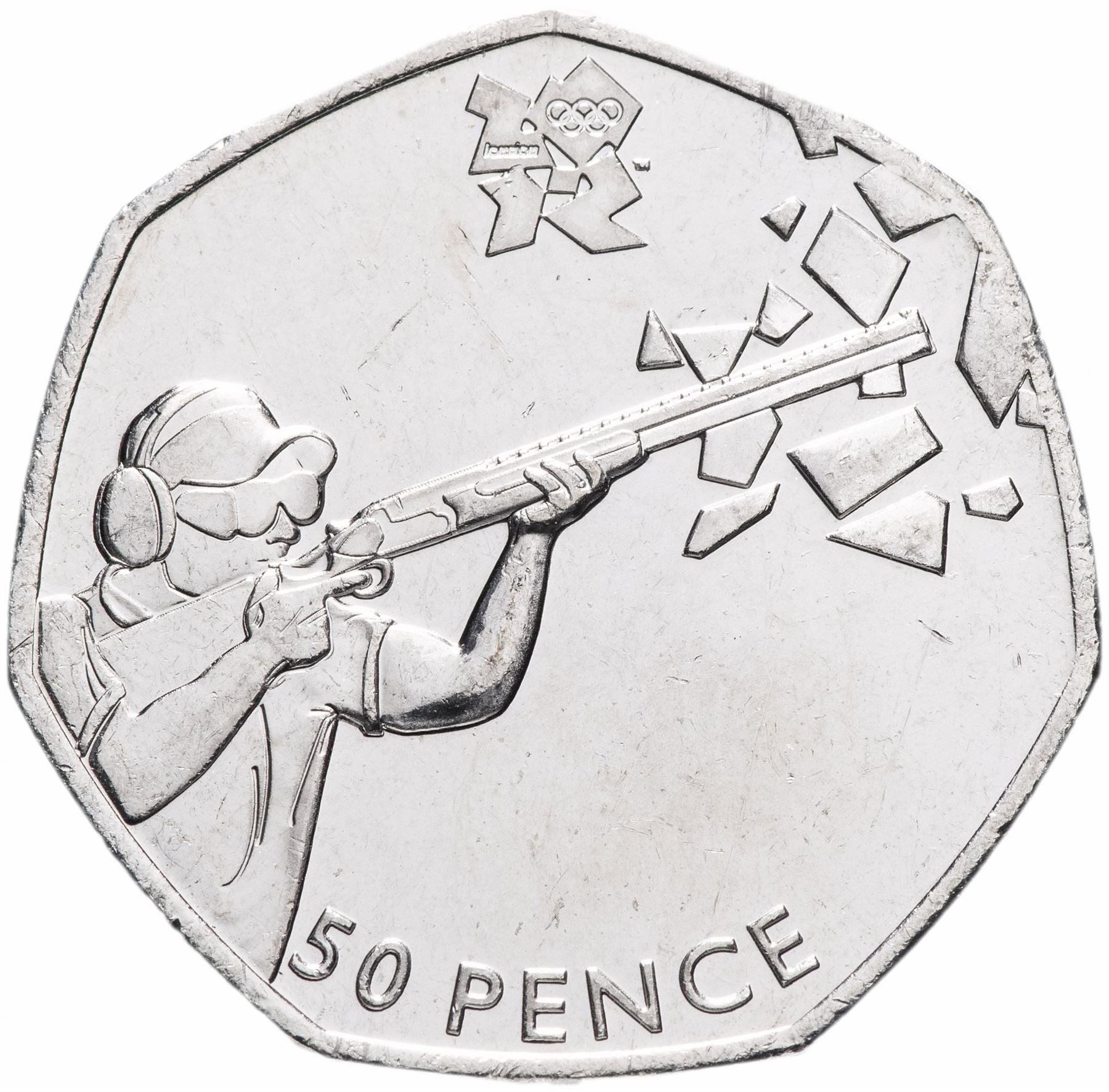 United Kingdom 50 Pence Coin | Elizabeth II 4th portrait | Shooting | 2011