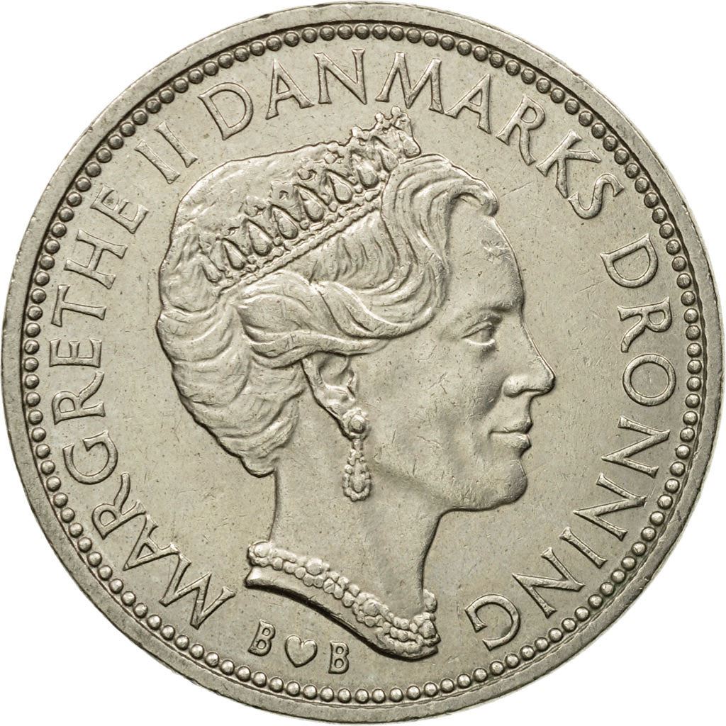 Denmark | 10 Kroner Coin | Margrethe II | Km:864 | 1979 - 1988