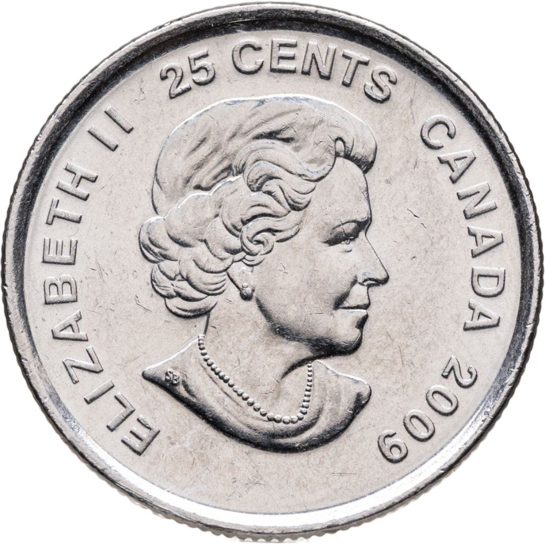 Canada | 25 Cents Coin | Nickel plated steel | Women's hockey | KM:1064 | 2009