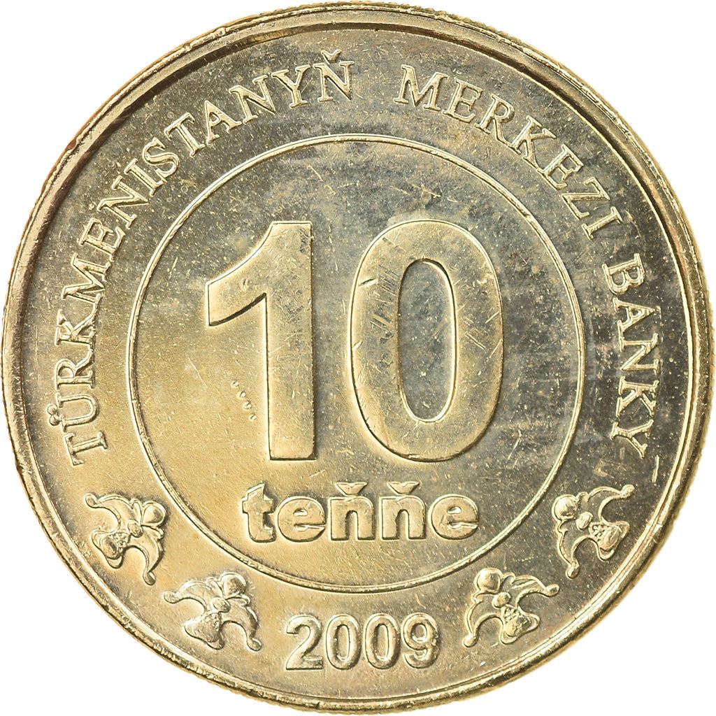 Turkmenistan 10 Tenne Coin | Independence Monument | KM98 | 2009