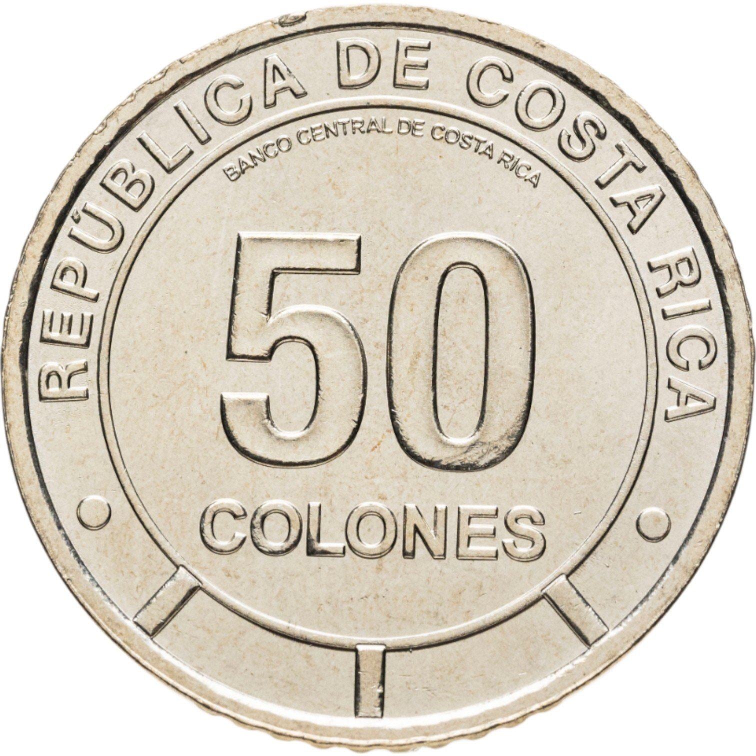 Costa Rica | 50 Colones Coin | Red-eyed tree frog | 2023