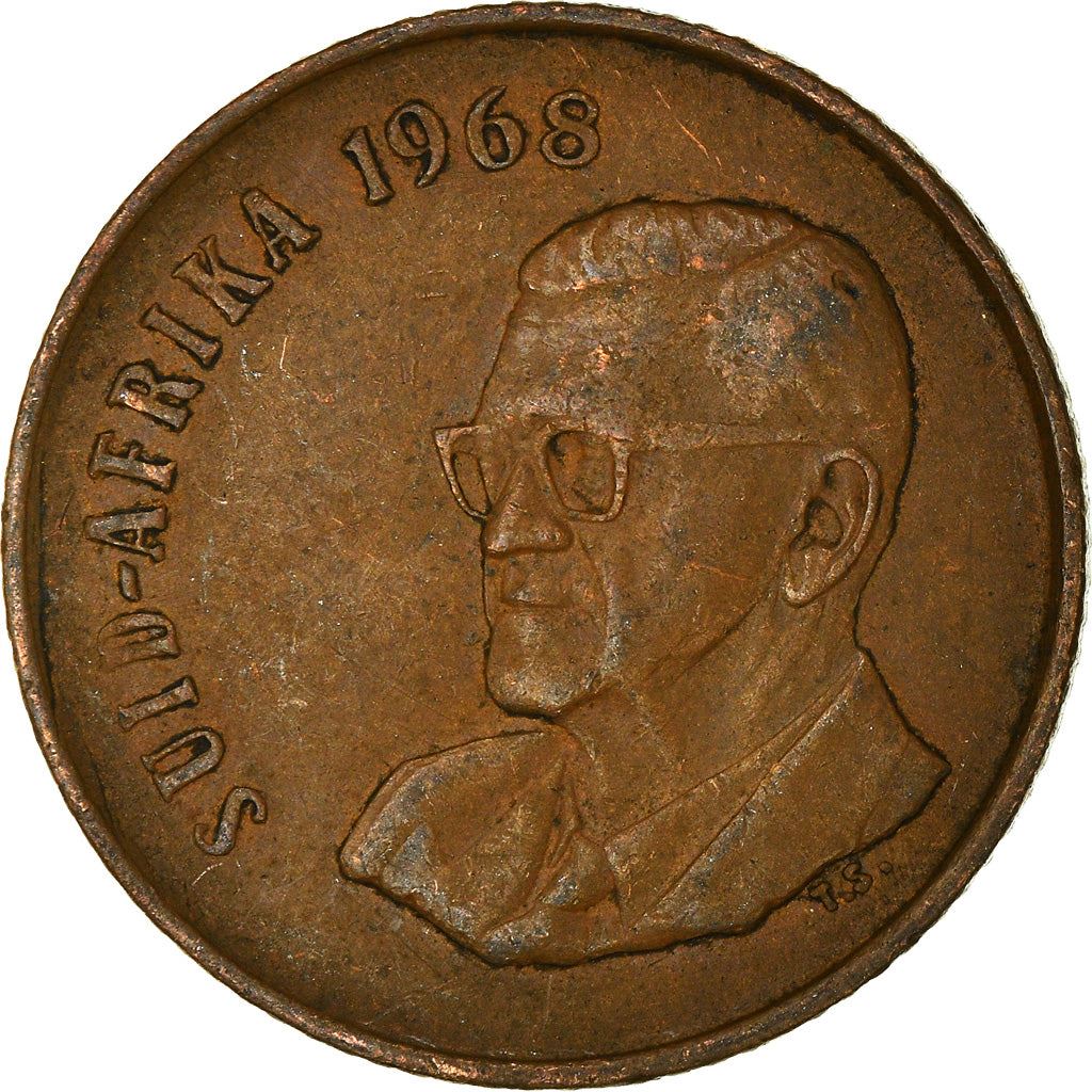 عملة سنتان جنوب أفريقيا | نقش الأفريكانية - SUID-AFRIKA | KM75.2 | 1968