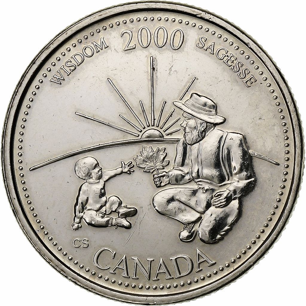 Canada | 25 Cents Coin | Nickel | Wisdom | KM:378 | 2000