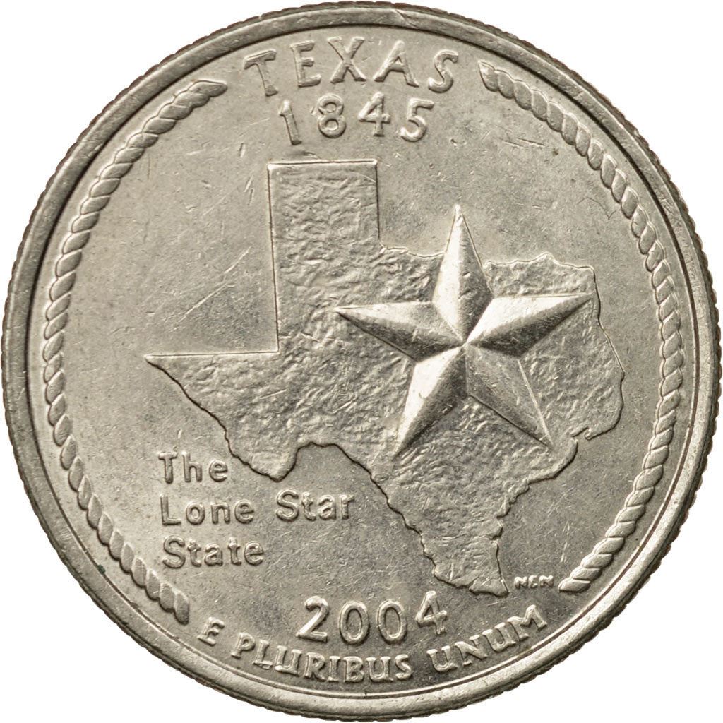 United States | 1/4 Dollar Coin | Texas | Km:357 | 2004